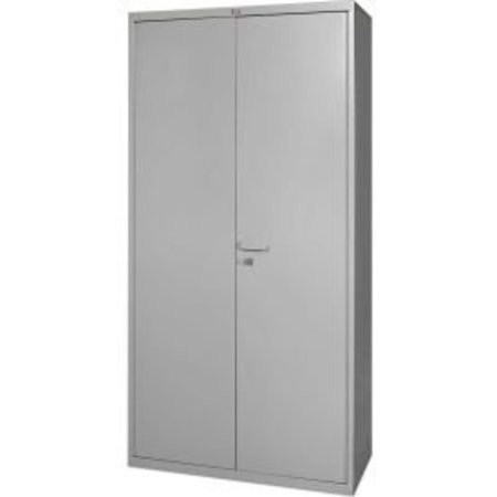 HALLOWELL Global Industrial„¢ All-Welded Heavy Duty Storage Cabinet, 16 Gauge, 36"Wx18"Dx72"H, Gray GM6SC6872-4HG